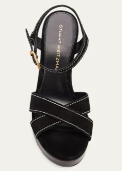 Stuart Weitzman95mm Park Suede Platform Sandals