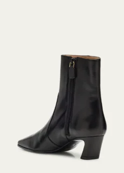 Stuart Weitzman50mm Stassi Leather Zip Booties