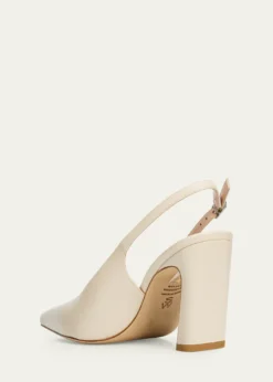 Stuart Weitzman85mm Stassi Leather Slingback Pumps