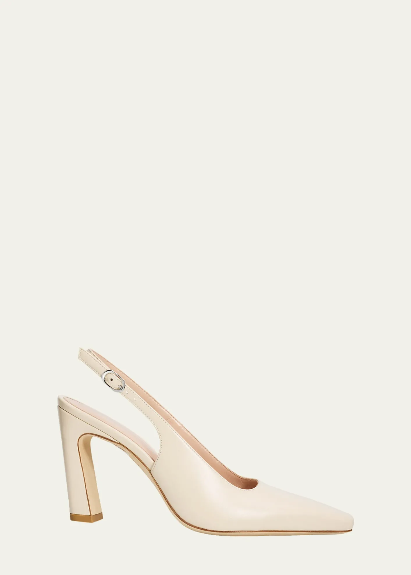 Stuart Weitzman85mm Stassi Leather Slingback Pumps