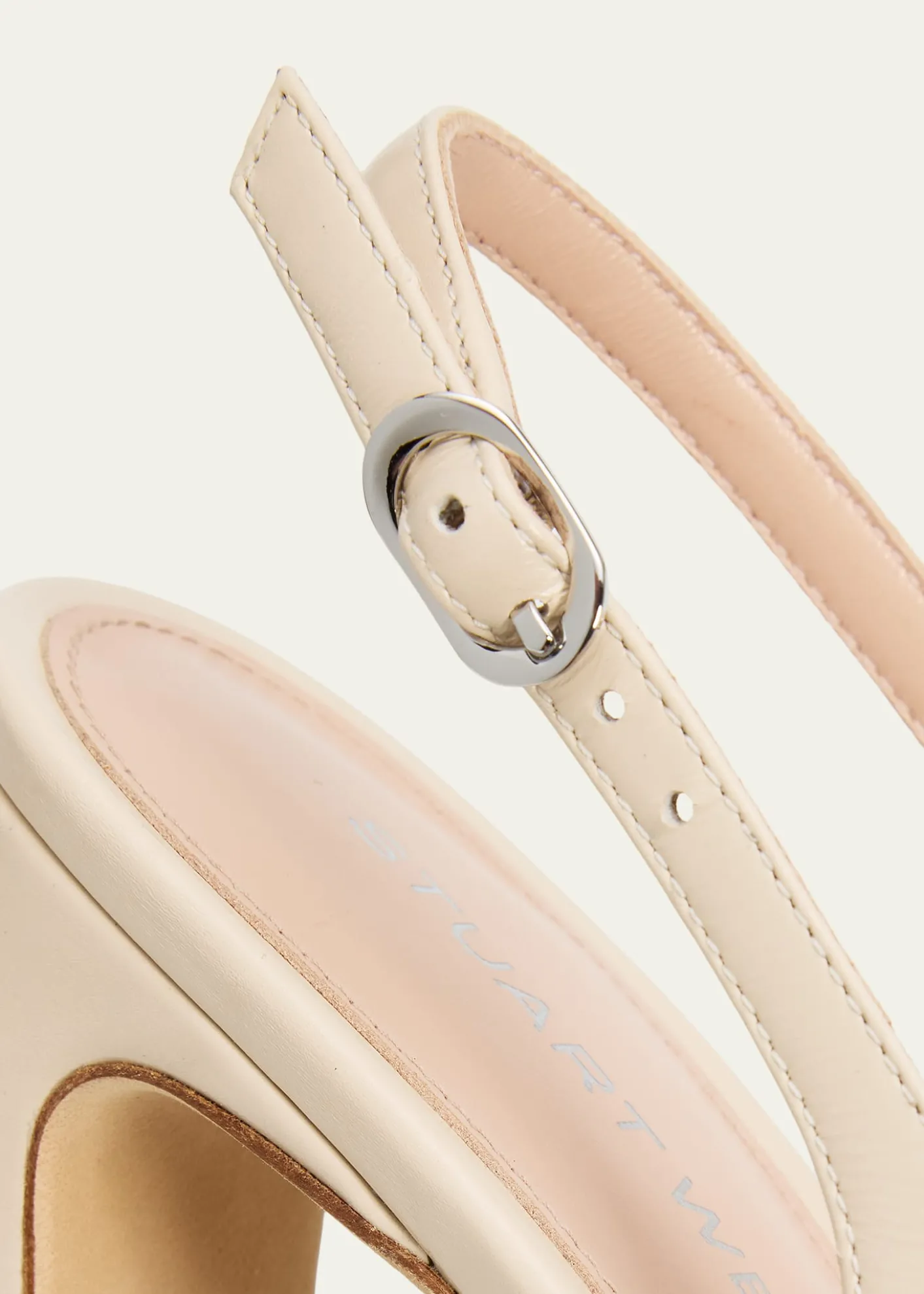 Stuart Weitzman85mm Stassi Leather Slingback Pumps