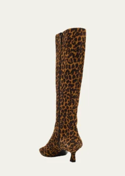 Stuart Weitzman50mm Vinnie Leopard-Printed Suede Knee-High Boots