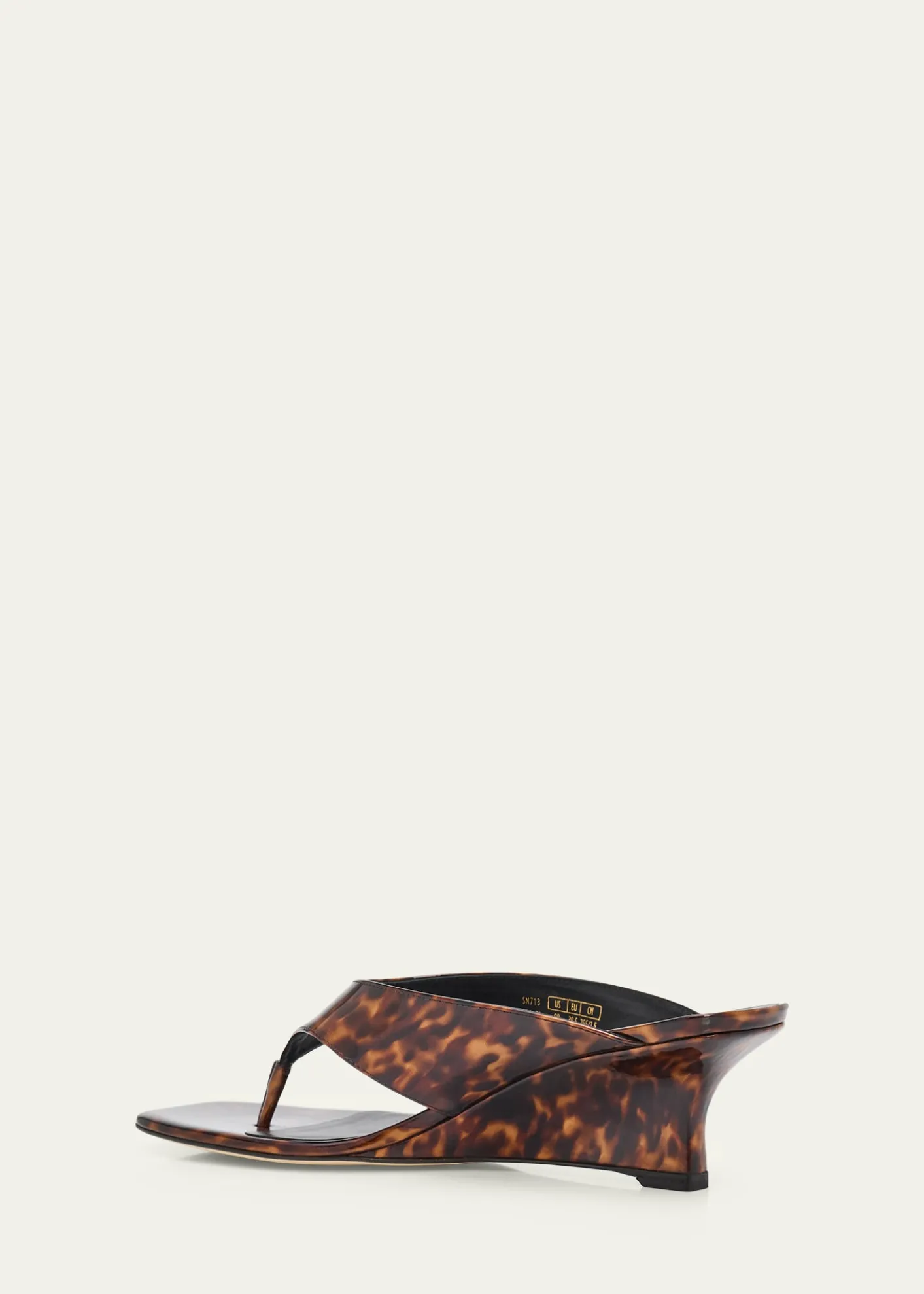 Stuart Weitzman50mm Vinnie Printed Patent Leather Thong Sandals