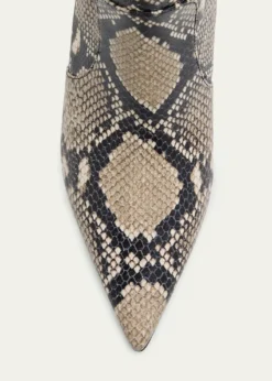 Stuart Weitzman85mm Vinnie Snake-Printed Leather Knee-High Boots