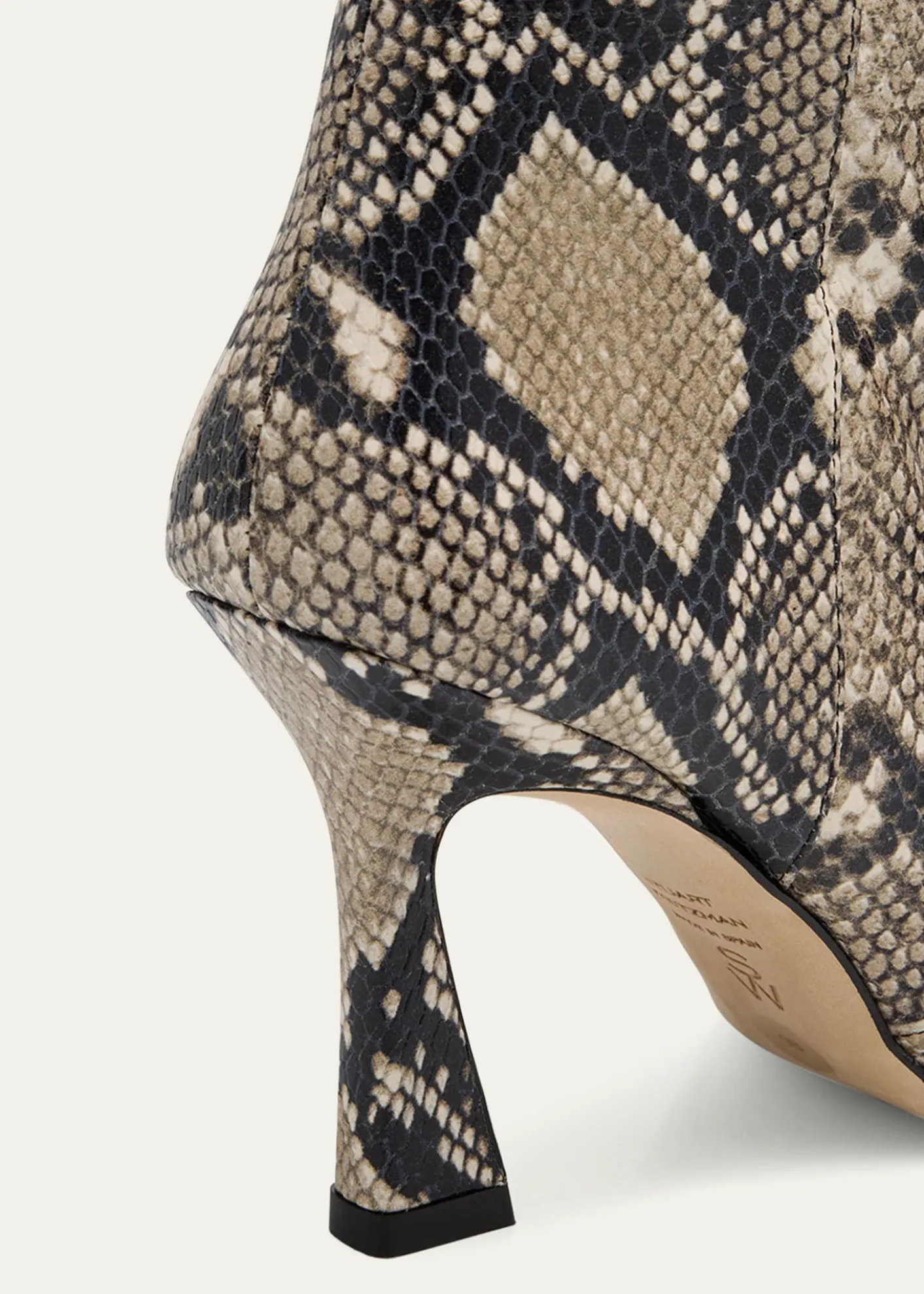 Stuart Weitzman85mm Vinnie Snake-Printed Leather Knee-High Boots
