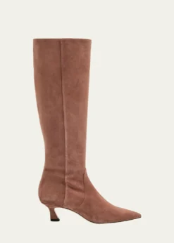 Stuart Weitzman50mm Vinnie Suede Knee-High Boots