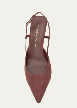 Stuart Weitzman50mm Vinnie Suede Slingback Pumps