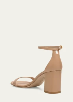 Stuart WeitzmanNudist II Leather Ankle-Strap Sandals