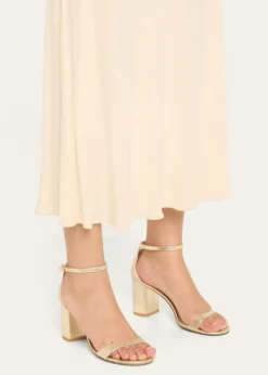 Stuart WeitzmanNudist II Leather Ankle-Strap Sandals