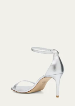 Stuart WeitzmanNudist II Metallic Ankle-Strap Sandals