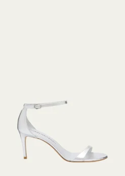 Stuart WeitzmanNudist II Metallic Ankle-Strap Sandals