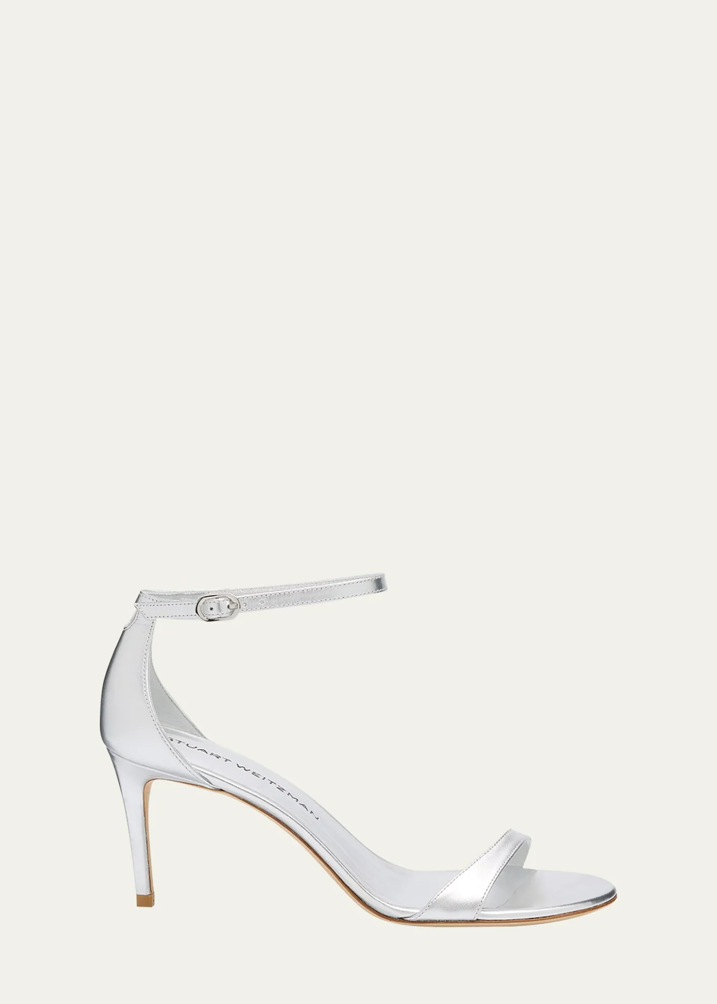 Stuart WeitzmanNudist II Metallic Ankle-Strap Sandals