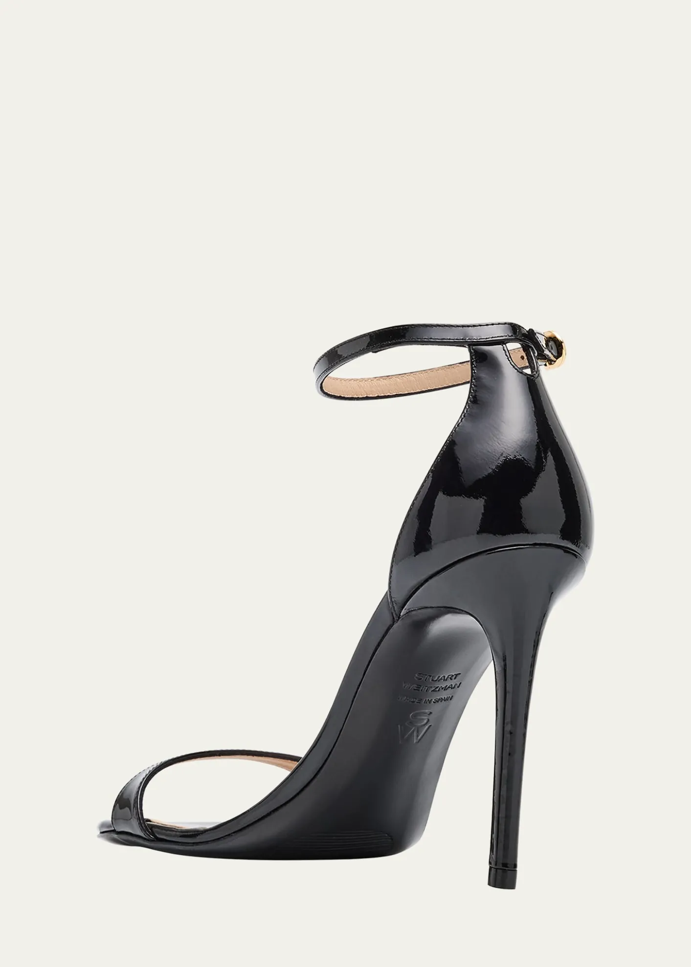 Stuart WeitzmanNudist II Patent Ankle-Strap Sandals
