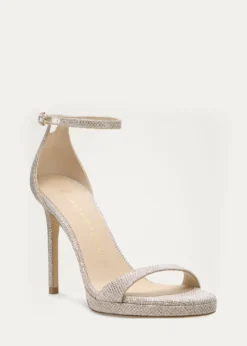Stuart WeitzmanNudist Metallic Ankle-Strap Platform Sandals