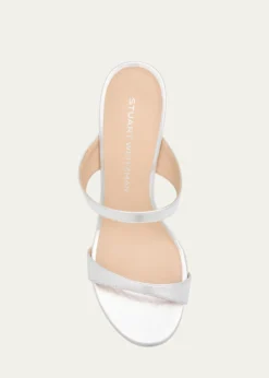 Stuart WeitzmanNudist Metallic Dual-Band Slide Sandals