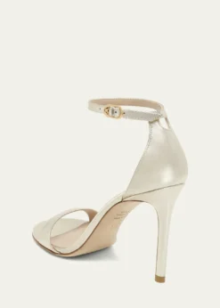 Stuart WeitzmanNudist Metallic Ankle-Strap Sandals