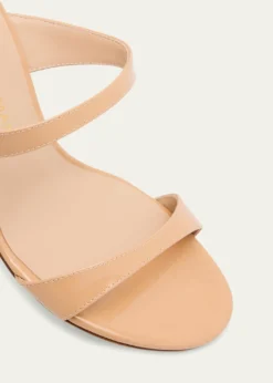 Stuart WeitzmanNudist Patent Leather Dual-Strap Sandals
