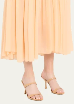 Stuart WeitzmanNudist Patent Leather Dual-Strap Sandals