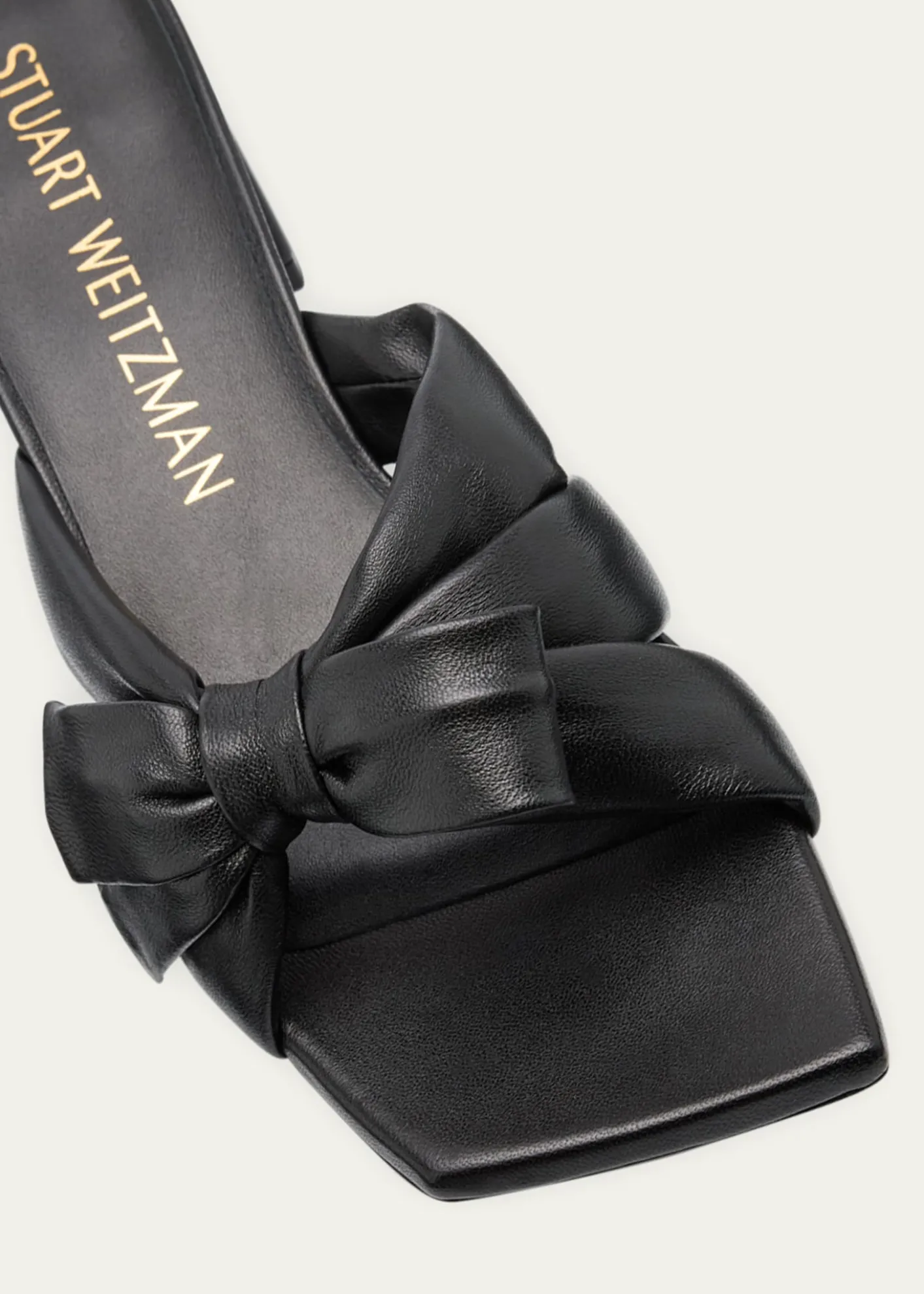 Stuart WeitzmanSofia Lambskin Bow Mule Sandals