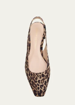 Stuart WeitzmanStassi Leopard Grosgrain Slingback Flats