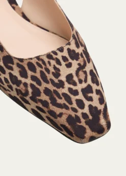 Stuart WeitzmanStassi Leopard Grosgrain Slingback Flats