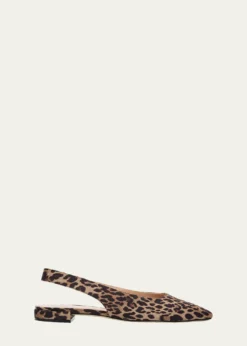 Stuart WeitzmanStassi Leopard Grosgrain Slingback Flats