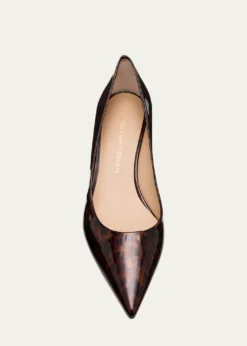 Stuart WeitzmanStuart Power Tortoise Leather Pumps