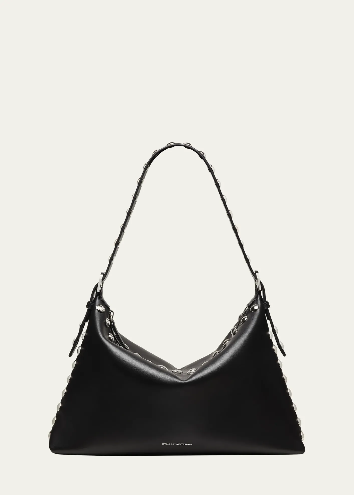 Stuart WeitzmanStuart Studded Leather Shoulder Bag
