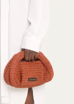 Stuart WeitzmanThe Moda Mini Raffia Top-Handle Bag
