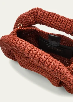 Stuart WeitzmanThe Moda Mini Raffia Top-Handle Bag