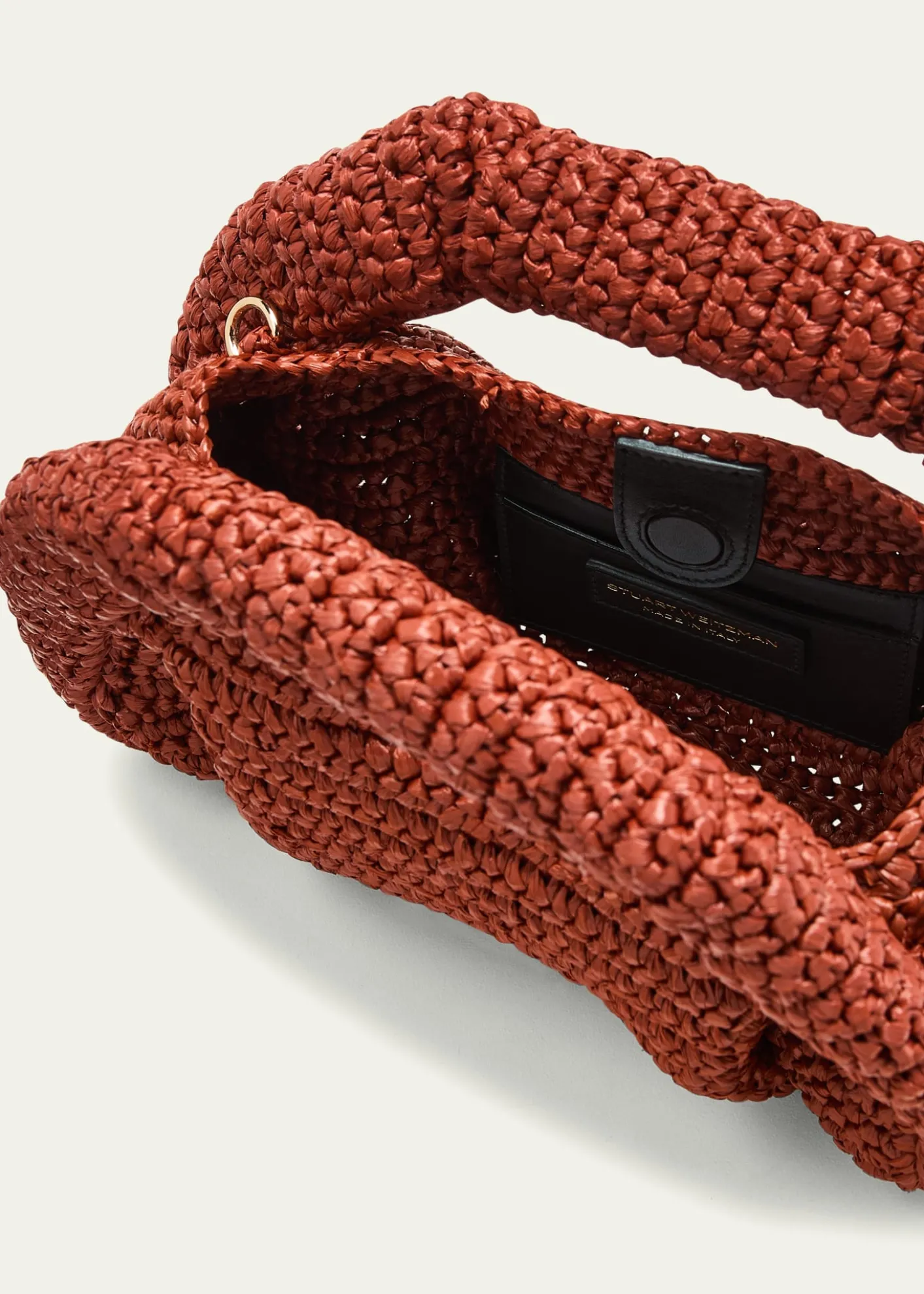 Stuart WeitzmanThe Moda Mini Raffia Top-Handle Bag