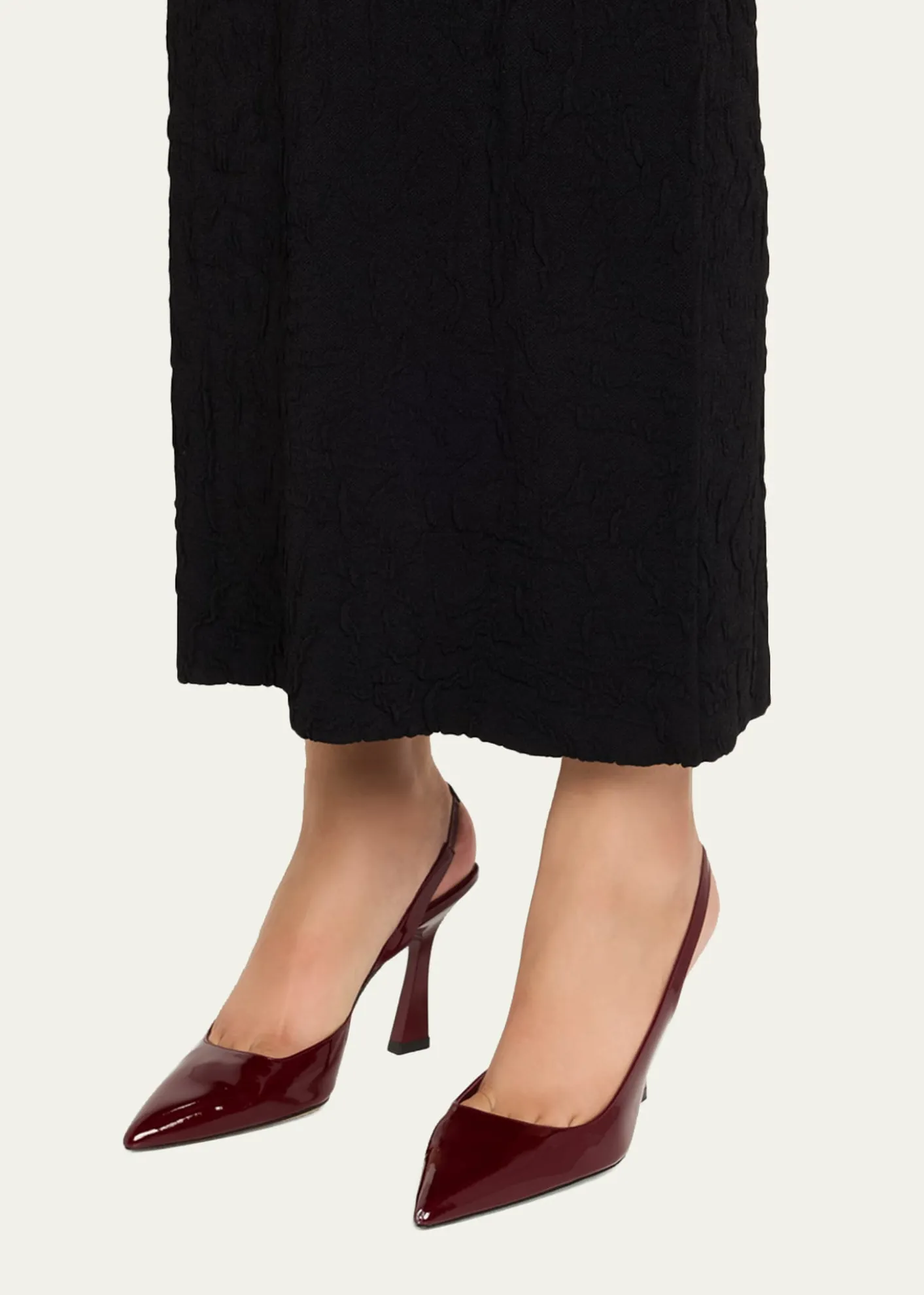Stuart WeitzmanVinnie D'Orsay Patent Leather Slingback Pumps