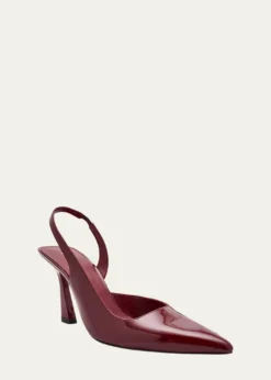 Stuart WeitzmanVinnie D'Orsay Patent Leather Slingback Pumps