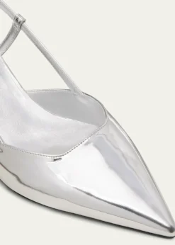 Stuart WeitzmanVinnie Metallic Kitten Slingback Pumps