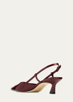 Stuart WeitzmanVinnie Patent Kitten Slingback Pumps
