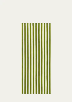 SUMMERILL & BISHOPAvocado Green Stripe Tablecloth, 65