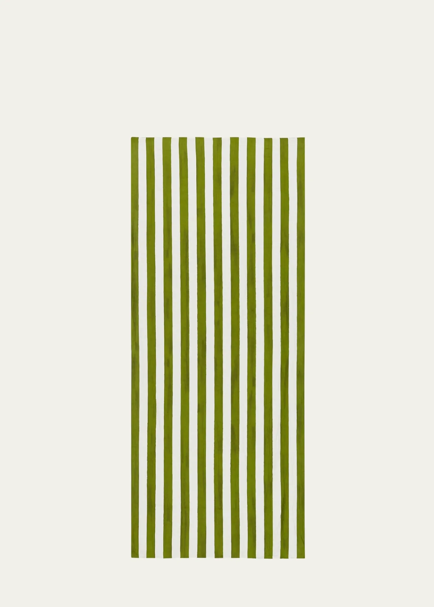 SUMMERILL & BISHOPAvocado Green Stripe Tablecloth, 65" x 98"