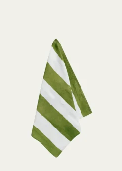 SUMMERILL & BISHOPAvocado Green Stripe Napkins, 20