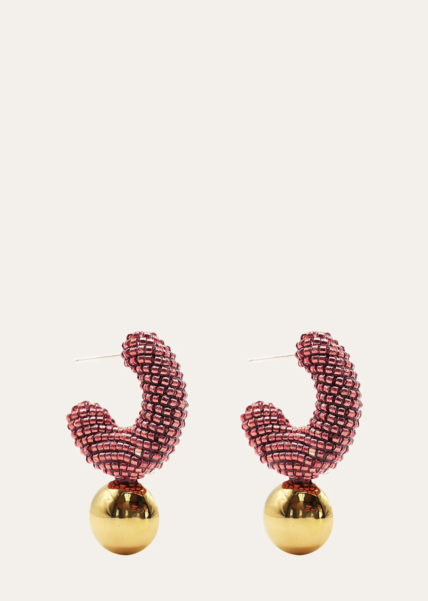 Susana VegaOrigen Hoop Earrings, Grapefruit