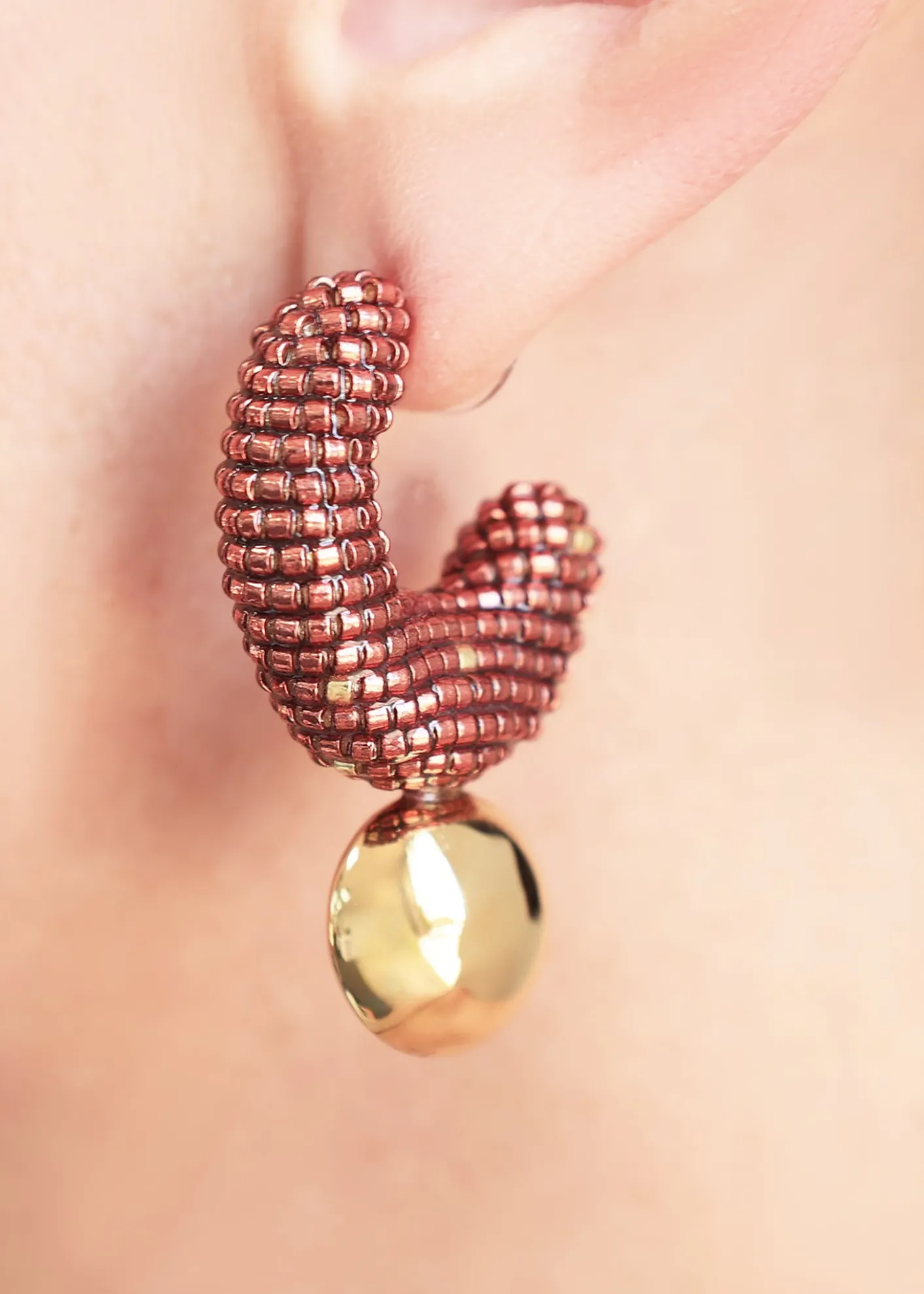 Susana VegaOrigen Hoop Earrings, Grapefruit