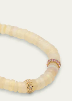 Sydney EvanCocktail Daisy Rondelle on Ethiopian Beaded Bracelet