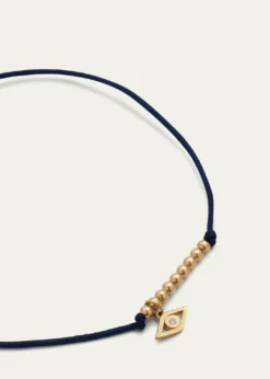 Sydney EvanDiamond Evil Eye Pull-Cord Bracelet