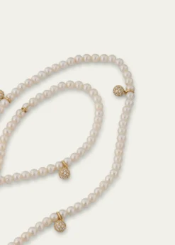 Sydney EvanDiamond Pavé Balls on 3mm Freshwater Pearl Bracelet