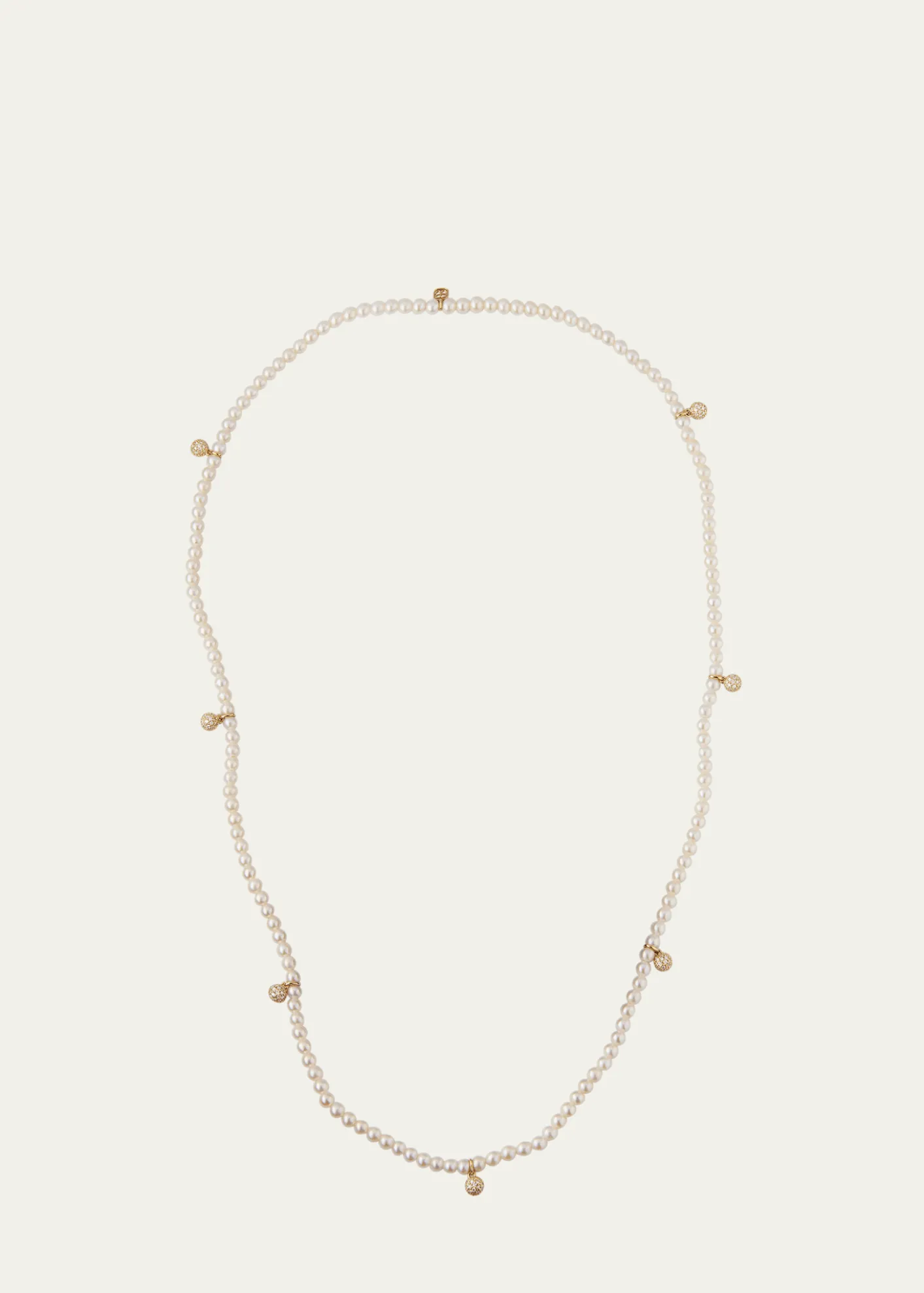 Sydney EvanDiamond Pavé Balls on 3mm Freshwater Pearl Bracelet