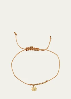 Sydney EvanDiamond Pot Leaf Pull-Cord Bracelet