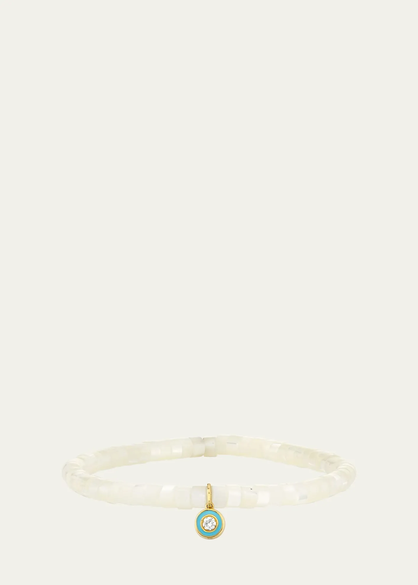 Sydney EvanEnamel Charm Clear Beaded Bracelet