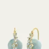 Sydney Evan14K Blue Topaz and Aquamarine Bead Earrings, 12mm