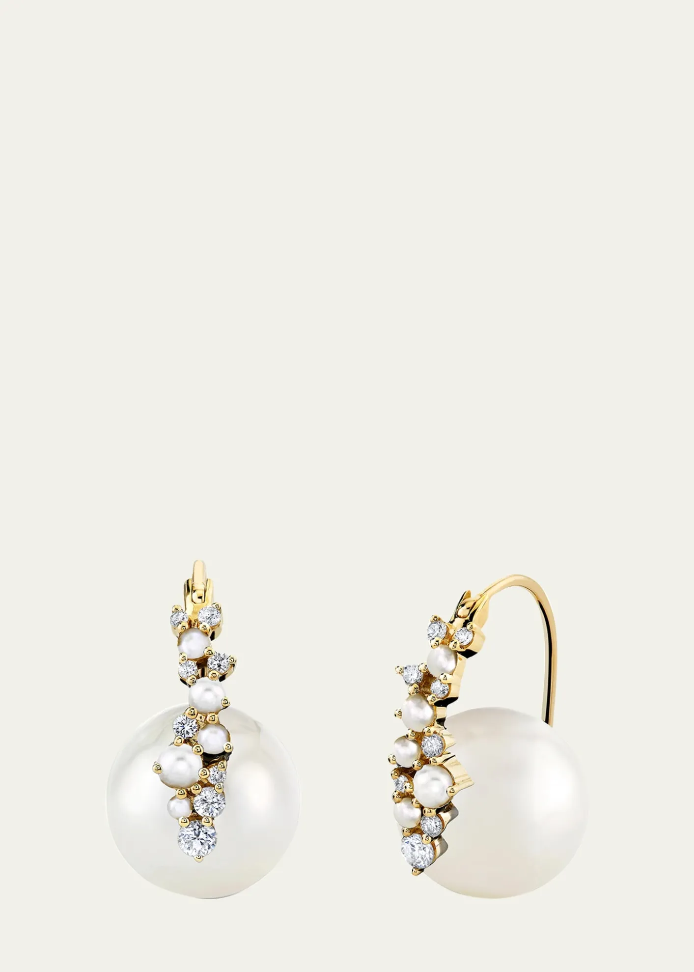 Sydney Evan14K Diamond and Pearl Cocktail Earrings