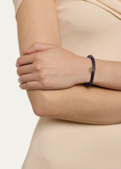 Sydney Evan14K Diamond Cosmos Charm on Sapphire Stretch Bracelet