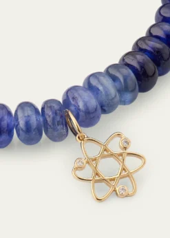 Sydney Evan14K Diamond Cosmos Charm on Sapphire Stretch Bracelet